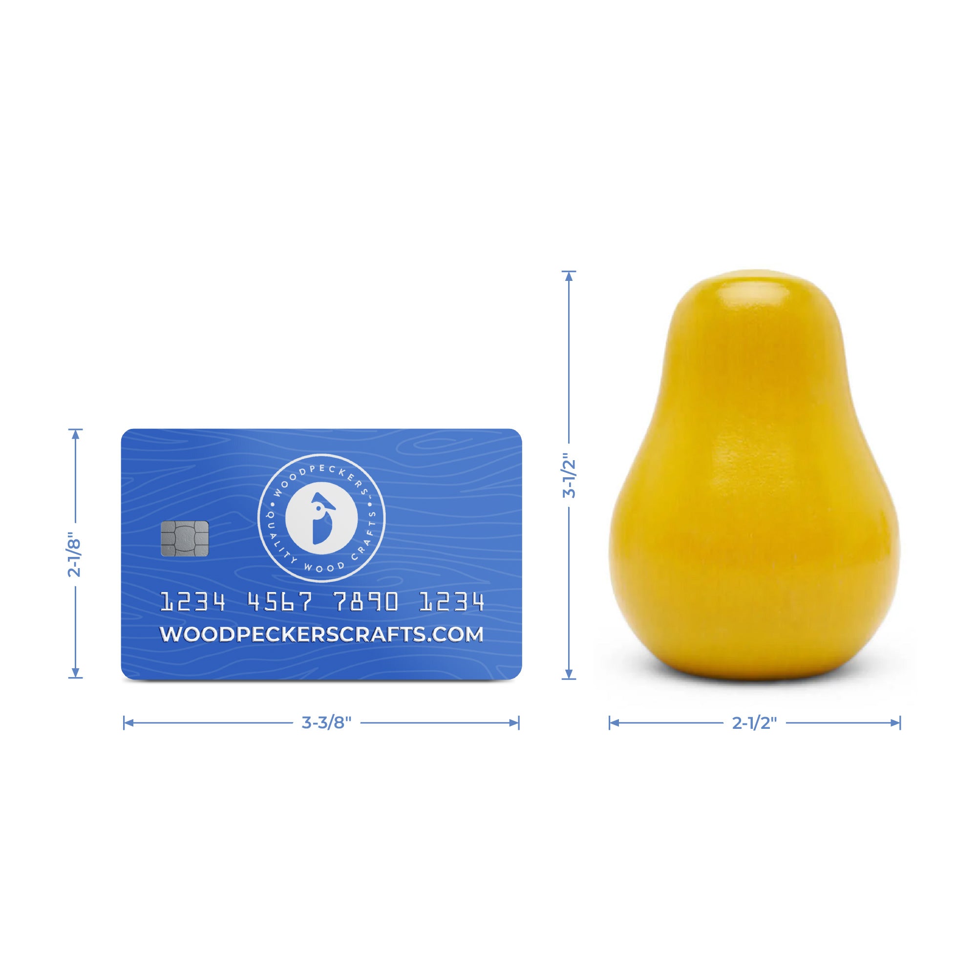 Large Yellow Wood Pear, 3-1/2"
