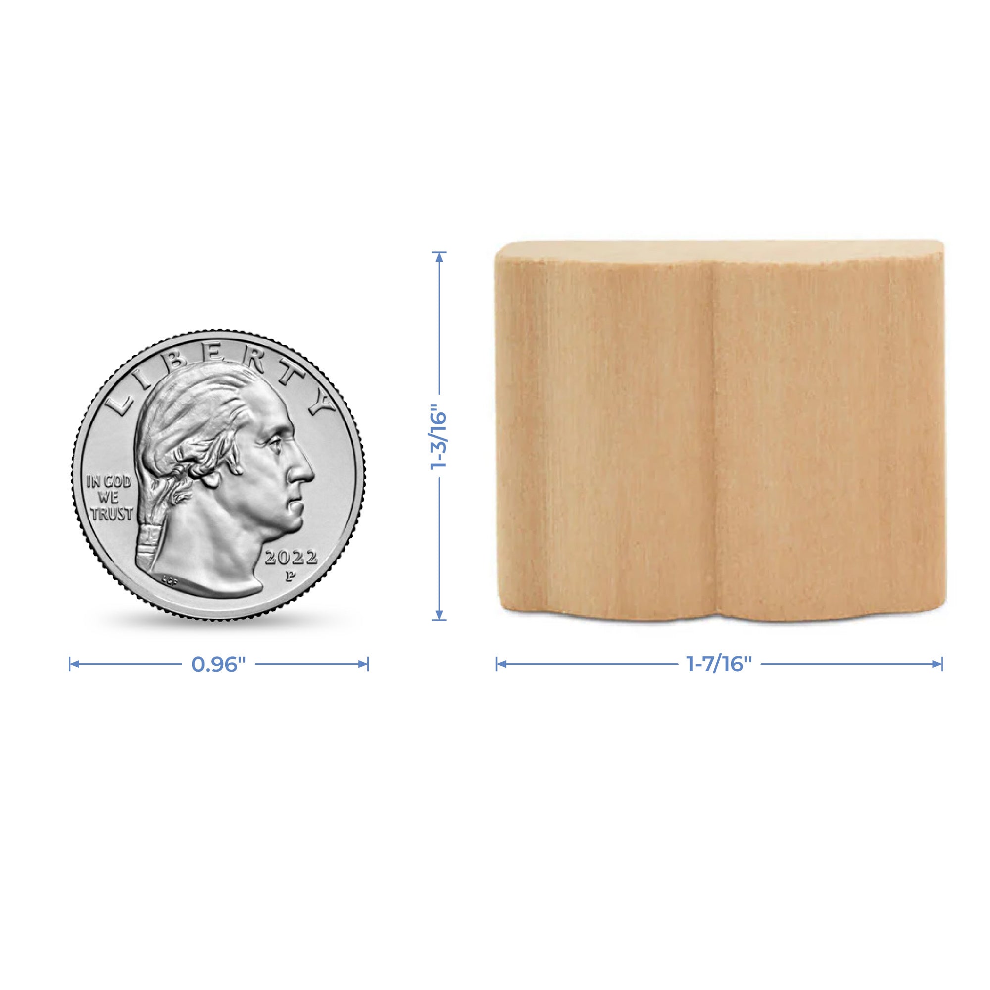 Wood Open Book Ornament, 1-7/16”
