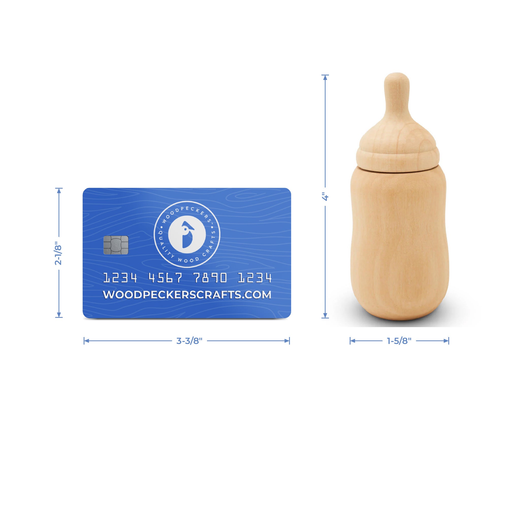 4” Wood Doll Bottle