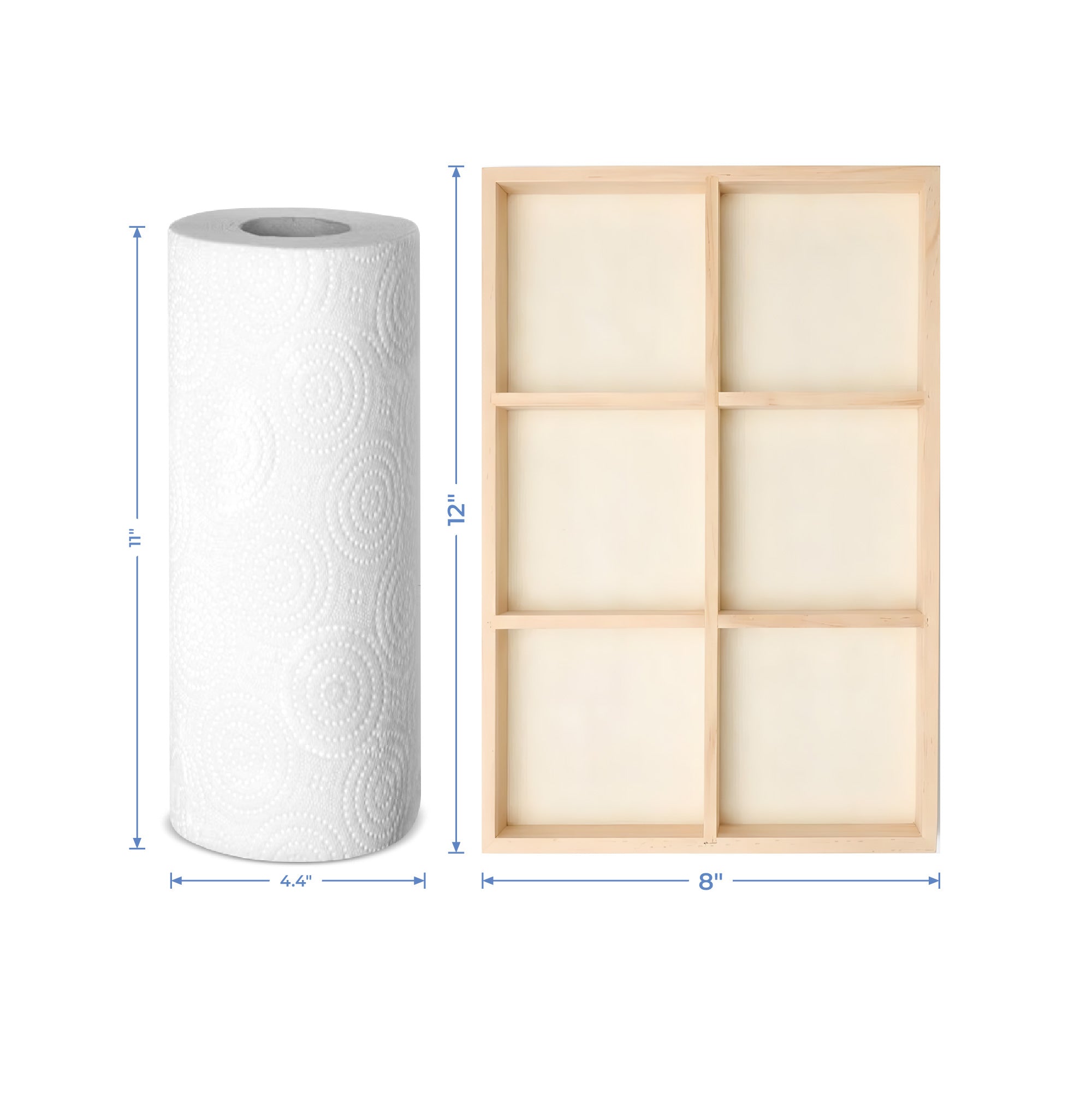 12 x 8 Rectangle 6-Section Tray