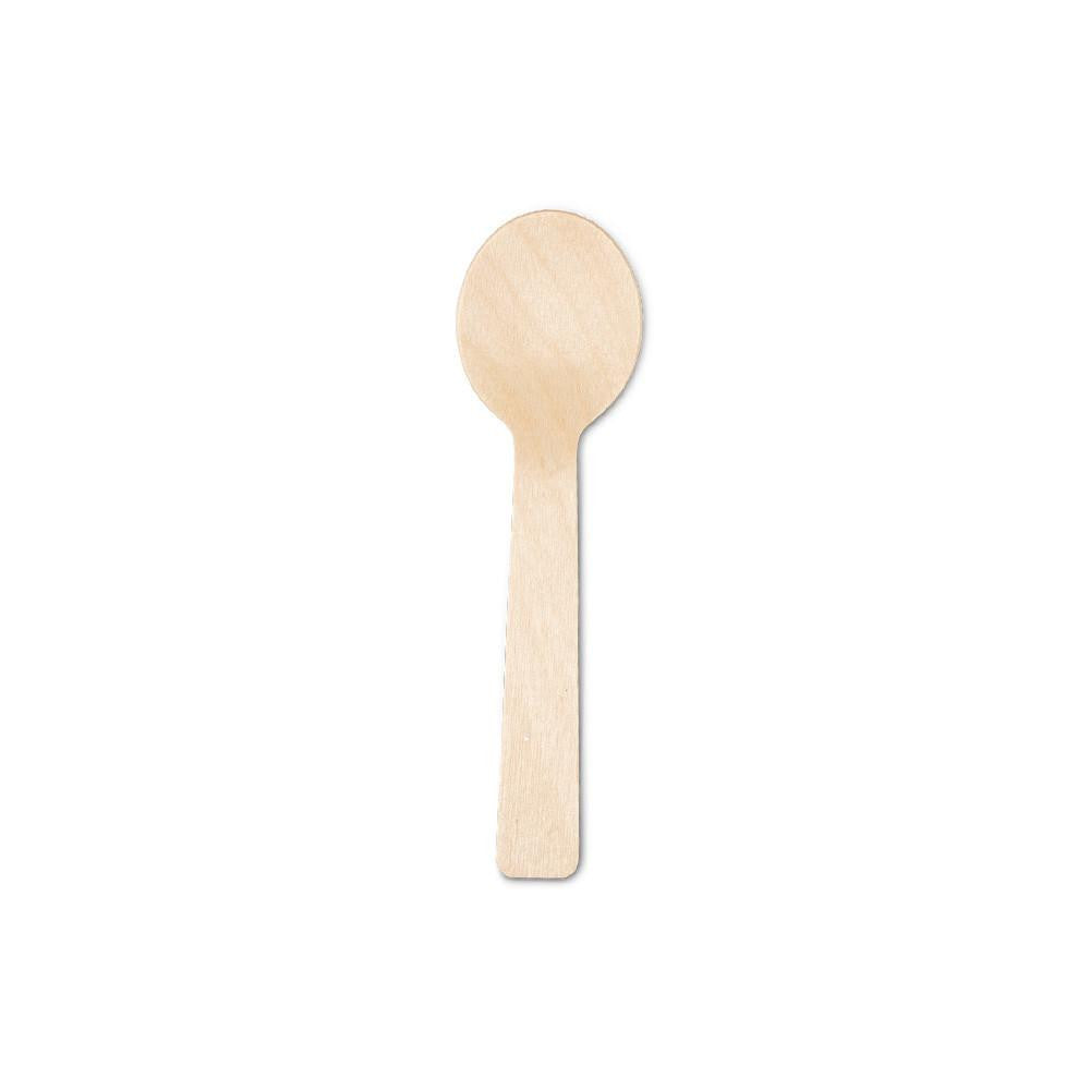 Disposable Dessert Spoons, 4", Pack of 100