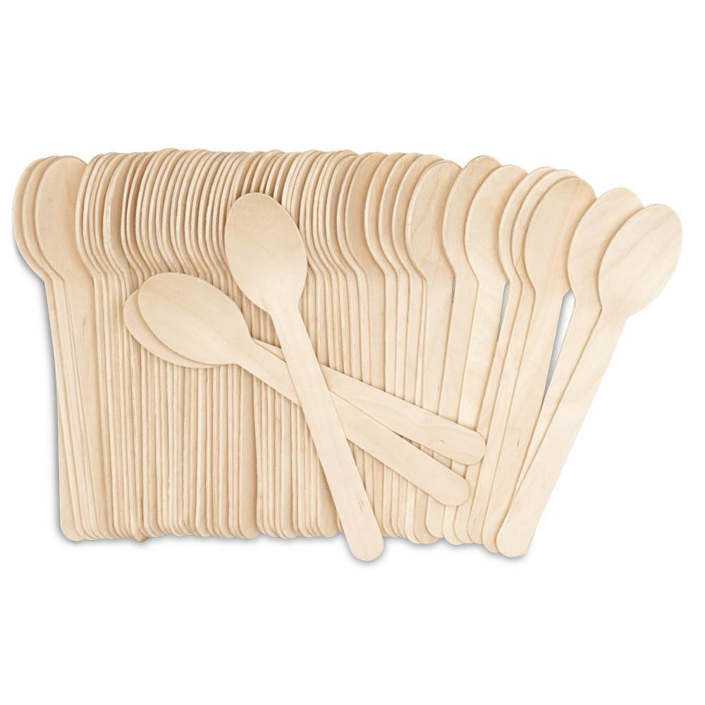 Disposable Spoons, 6-1/2", Pack of 100