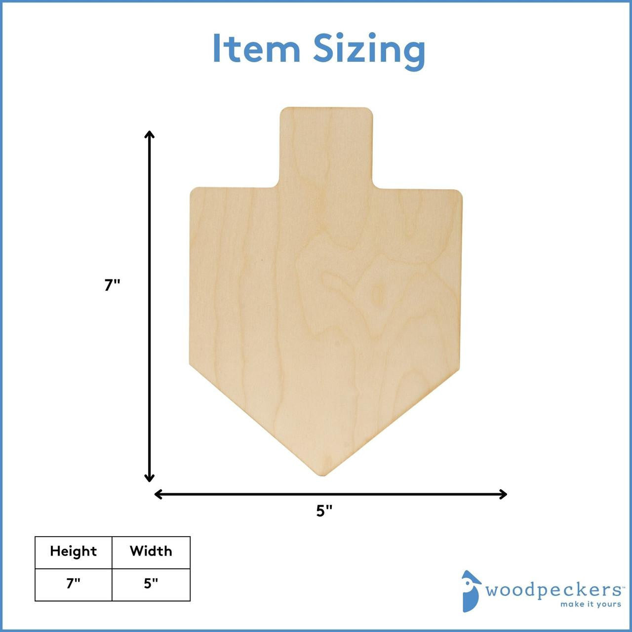 Dreidel Cutout, Thin, 7"