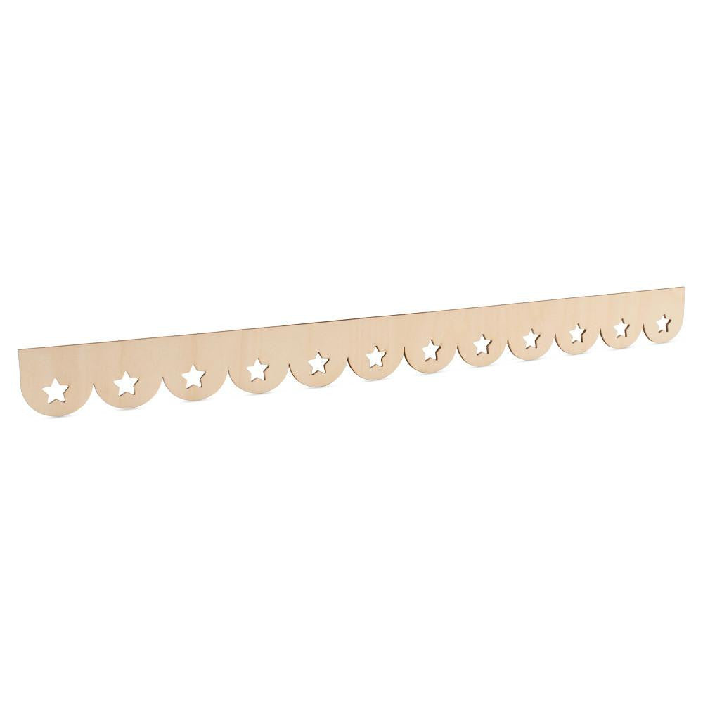 Scalloped Shelf Edge Trim, Star Design