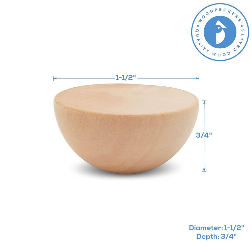Woodpeckers Crafts 1-1/2 Split Wooden Ball