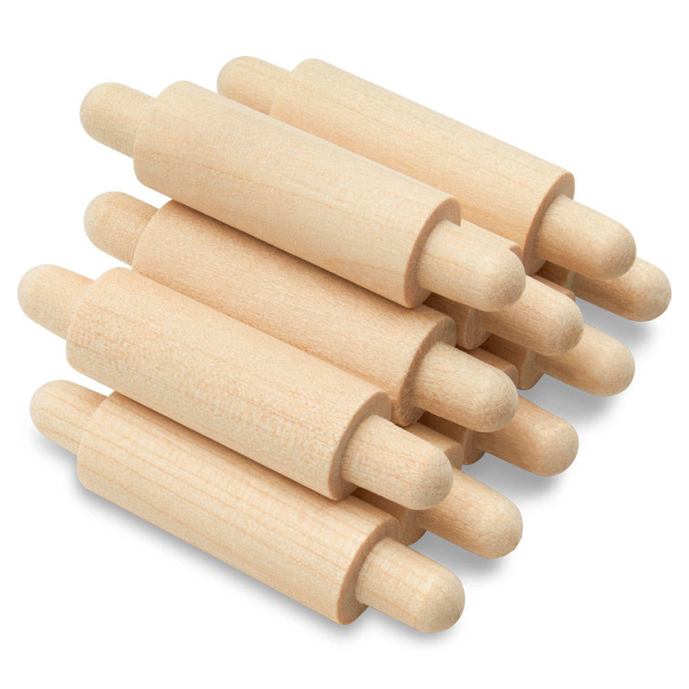 Woodpeckers Crafts 1-1/2'" Wood Miniature Rolling Pin