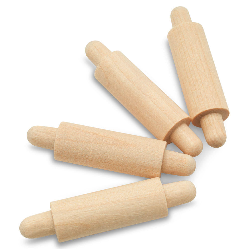 Woodpeckers Crafts 1-1/2'" Wood Miniature Rolling Pin