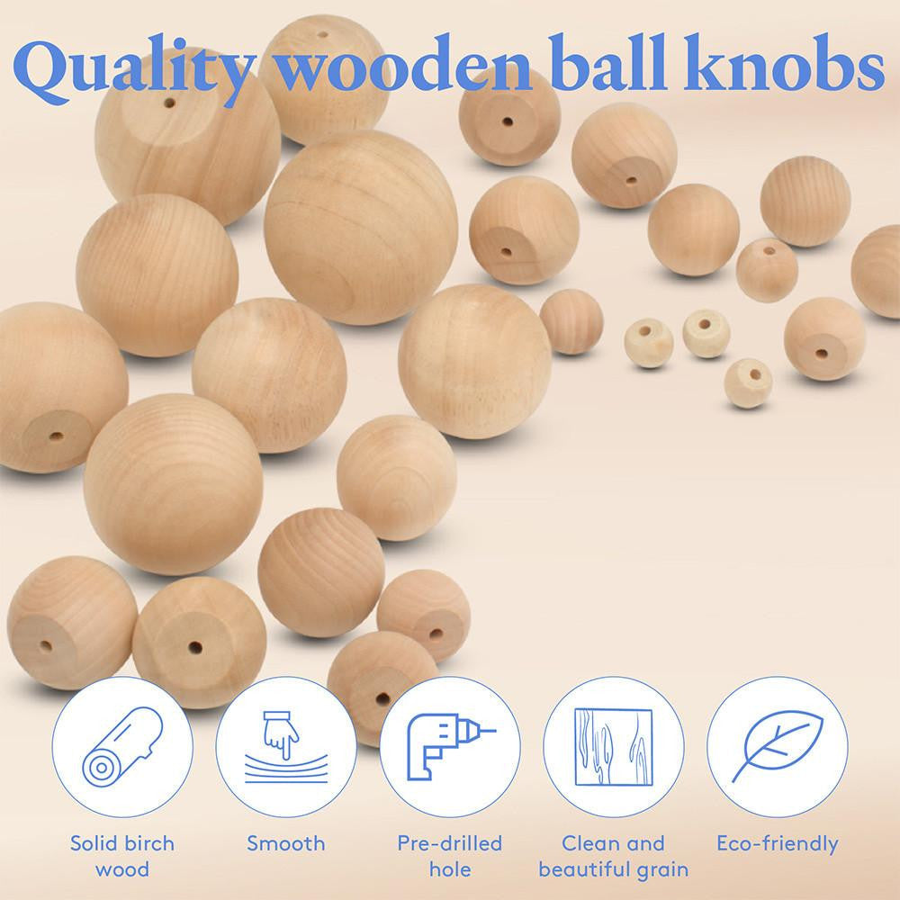 1-1/2" Wooden Ball Knob