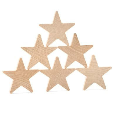 Woodpeckers Crafts 1-1/2" Wooden Star Cut Out, 3/16" Thick