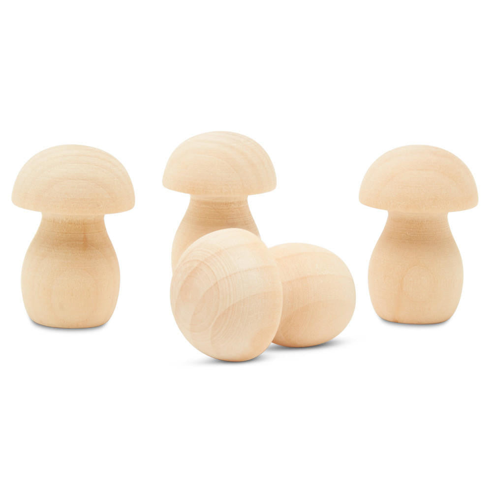 Woodpeckers Crafts 1-1/4" Small Wood Mushroom