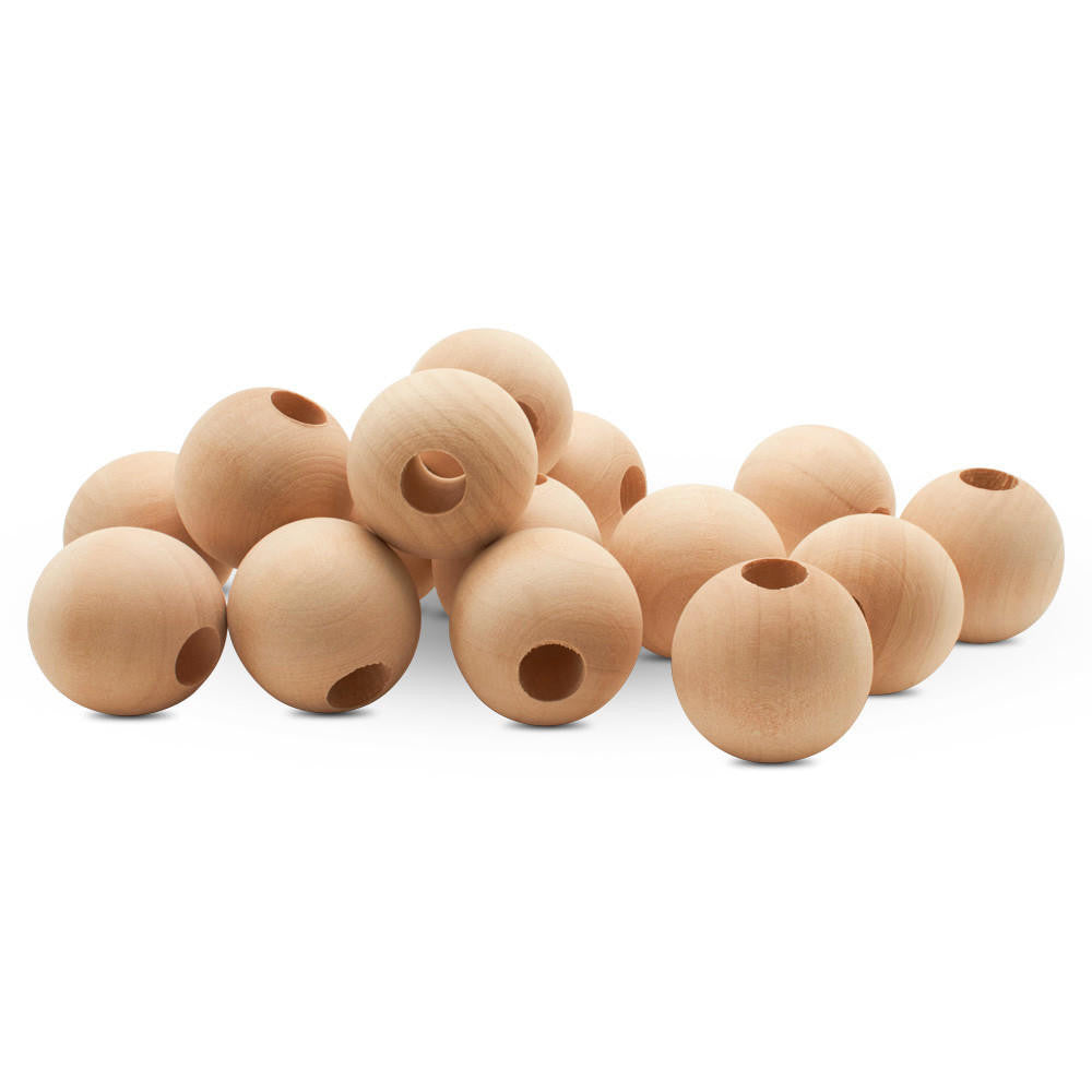 Woodpeckers Crafts 1-1/4" Wood Ball Bead, 3/8" Hole