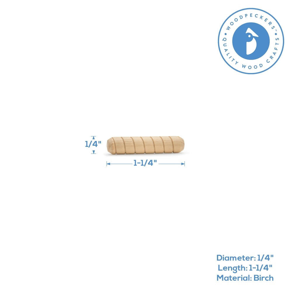 Woodpeckers Crafts 1-1/4" x 1/4" Spiral Dowel Pin