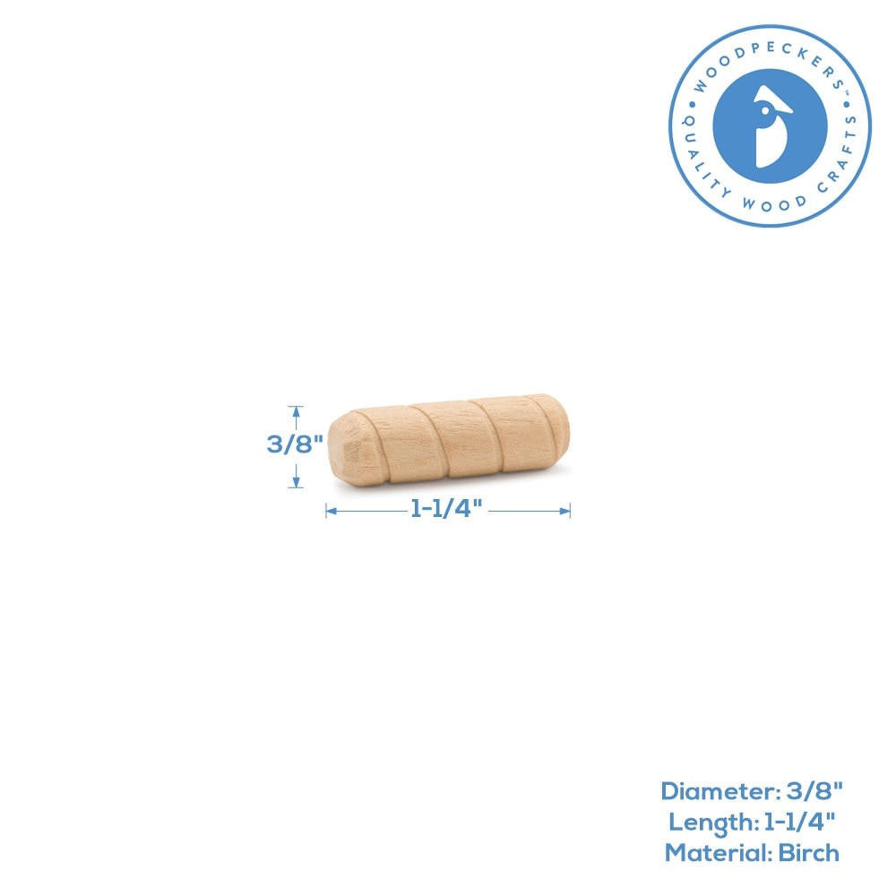Woodpeckers Crafts 1-1/4" x 3/8" Spiral Dowel Pin