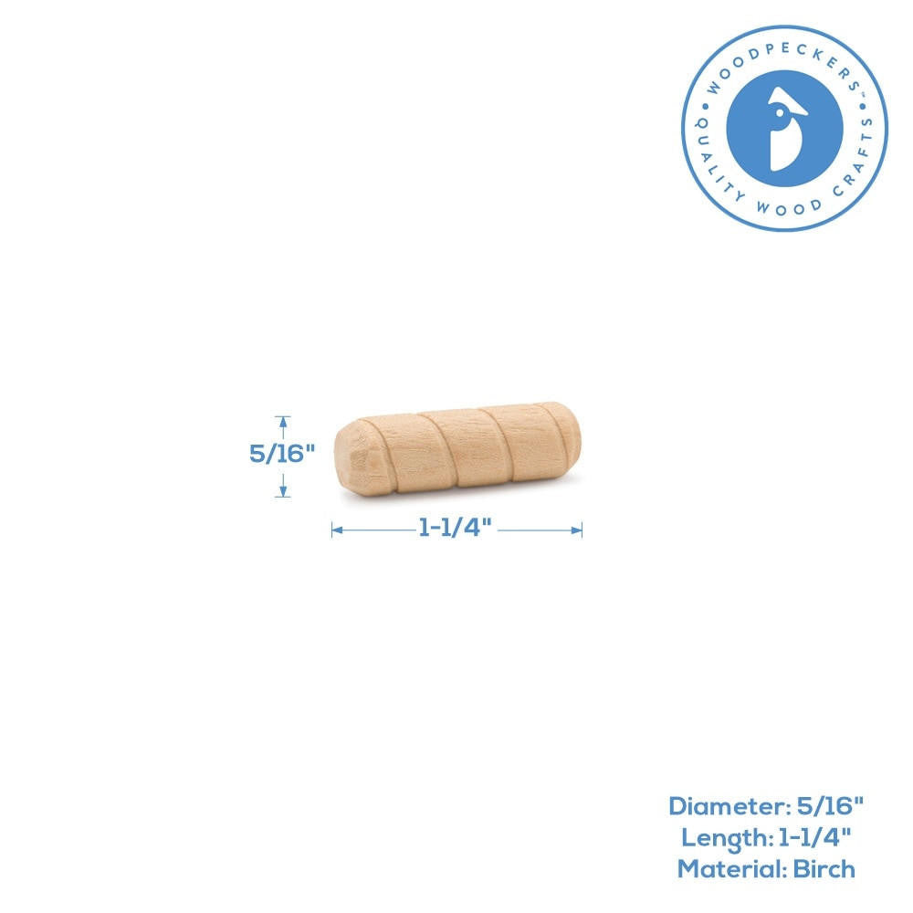 Woodpeckers Crafts 1-1/4" x 5/16" Spiral Dowel Pin
