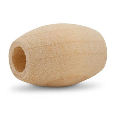 Woodpeckers Crafts 1-1/4" x 7/8" Wood Oval Bead, 3/8" Hole