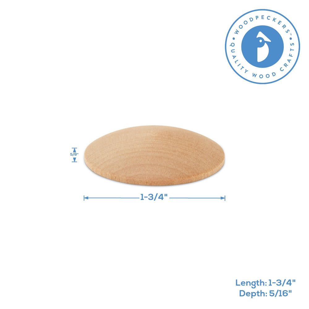 Woodpeckers Crafts 1-3/4" Domed Wooden Disc