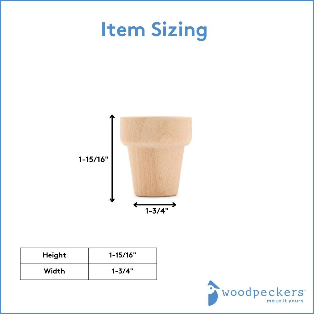 Woodpeckers Crafts 1-3/4" Flowerpot