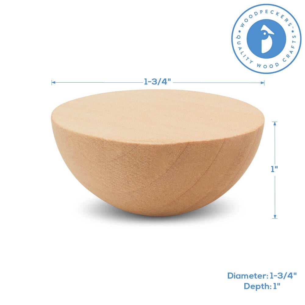 Woodpeckers Crafts 1-3/4 Split Wooden Ball