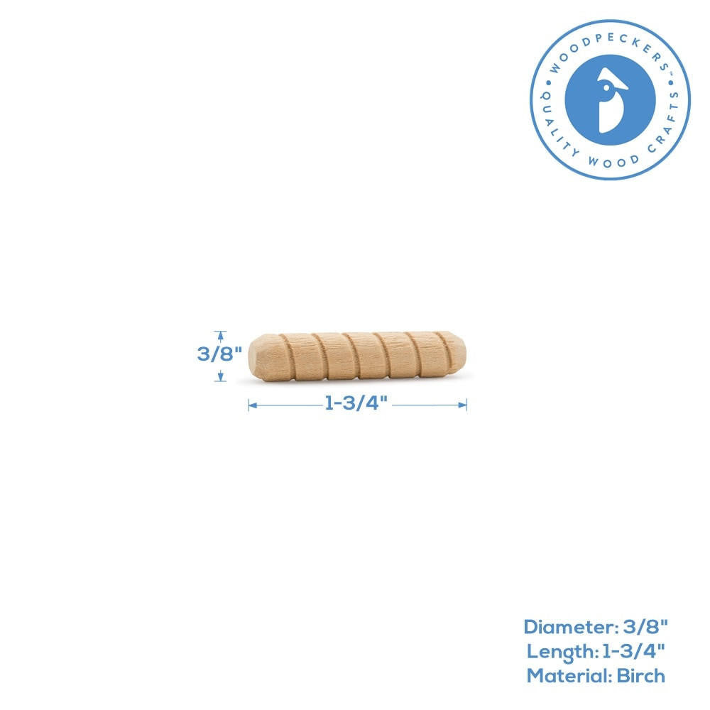 Woodpeckers Crafts 1-3/4" x 3/8" Spiral Dowel Pin