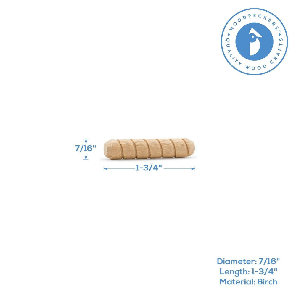 Woodpeckers Crafts 1-3/4" x 7/16" Spiral Dowel Pin