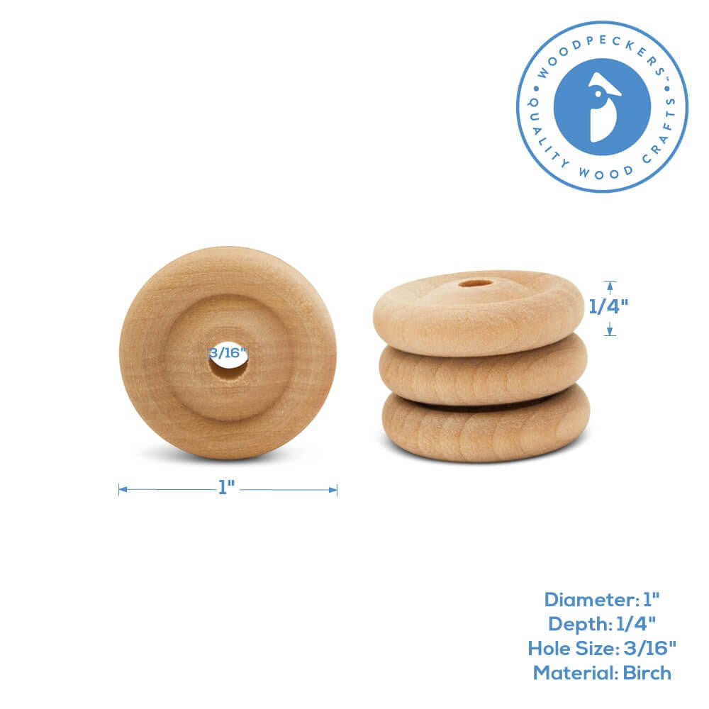 Woodpeckers Crafts 1" Classic Wheel, 1/4" Thickness