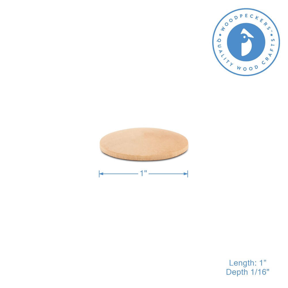 1" Domed Wooden Disc