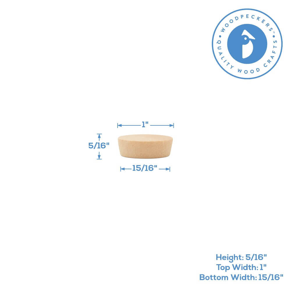 1" Maple Flathead Plug