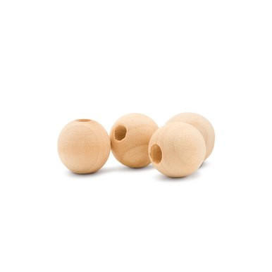 Woodpeckers Crafts 1" Round Wooden Ball Bead, 3/8" Hole