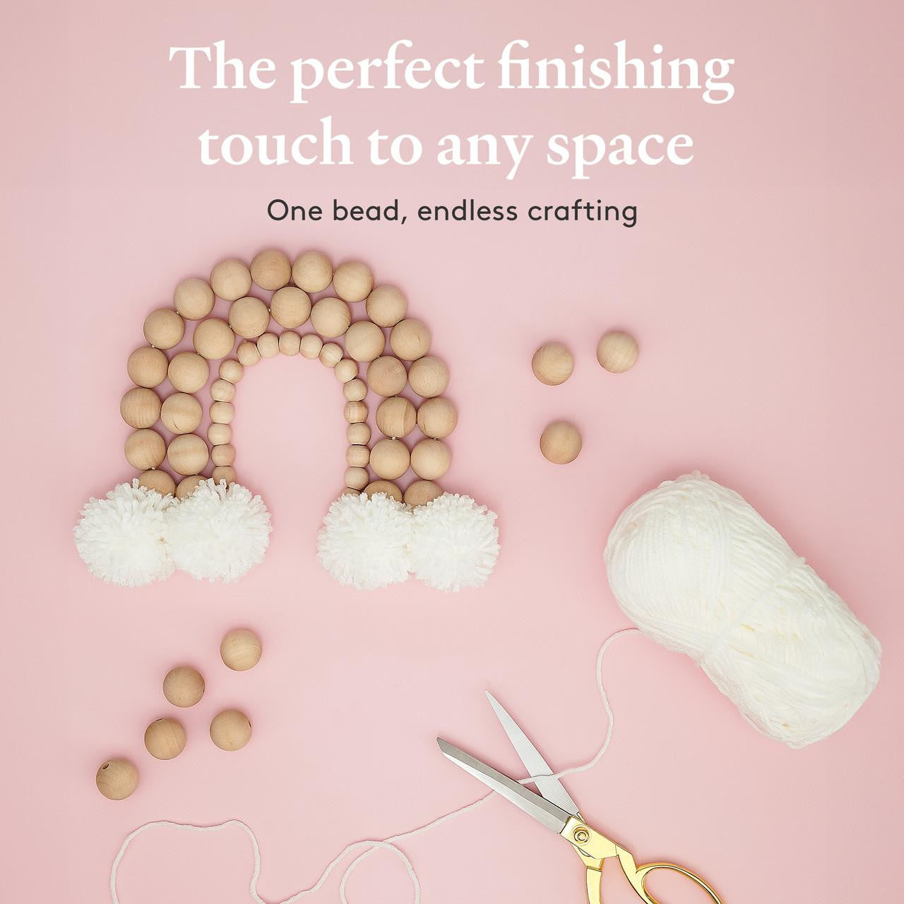 Woodpeckers Crafts 1" Round Wooden Ball Bead, 3/8" Hole