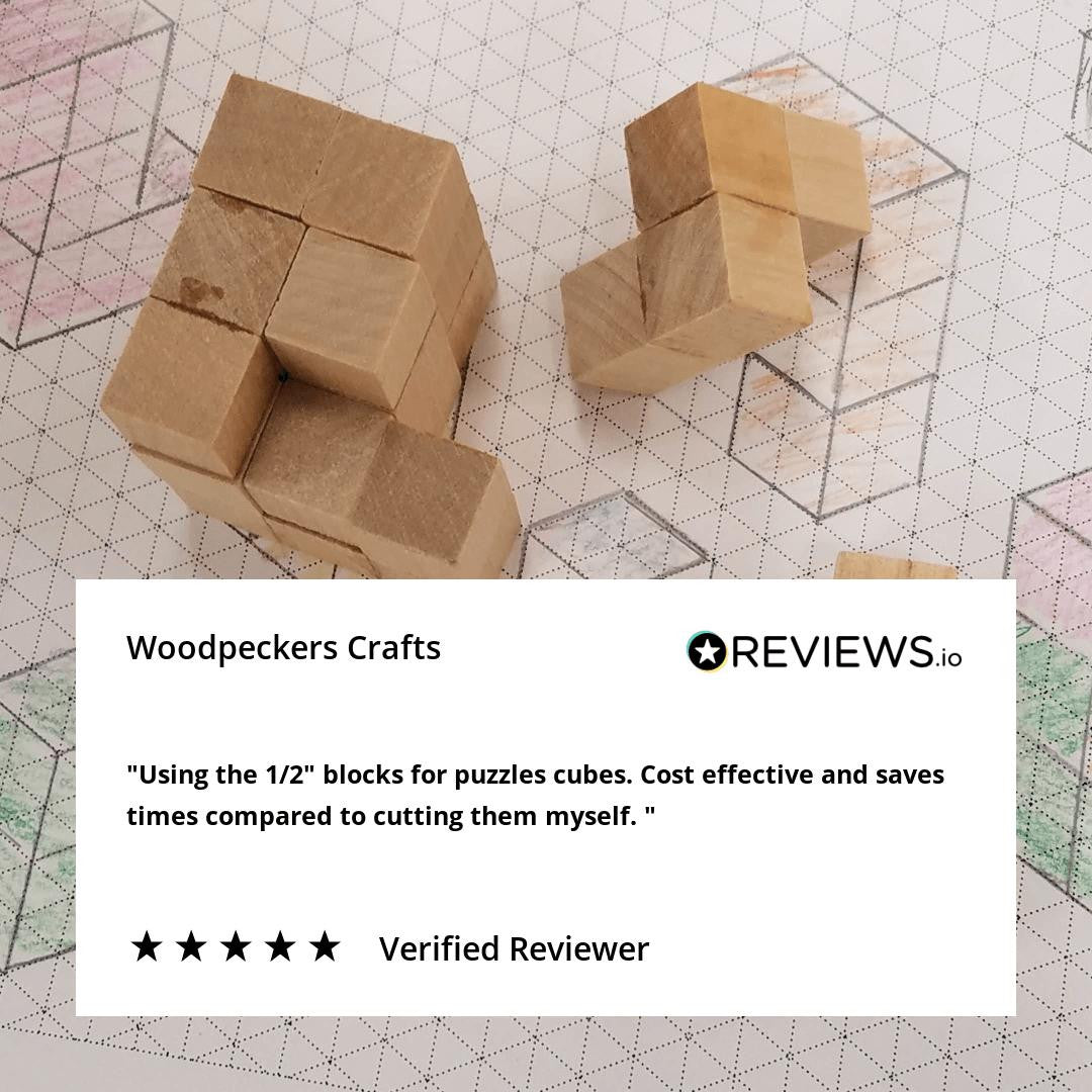Woodpeckers Crafts 1" Wood Cube
