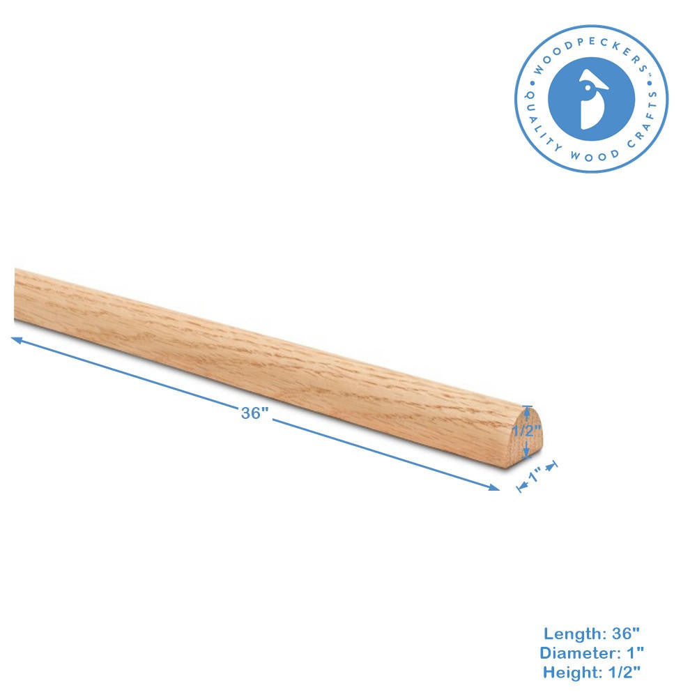 1" X 36" Split Oak Dowel