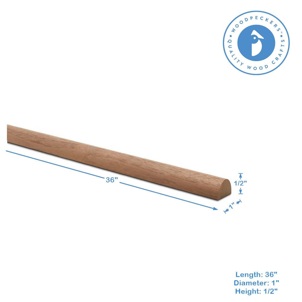 Woodpeckers Crafts 1" X 36" Split Walnut Dowel