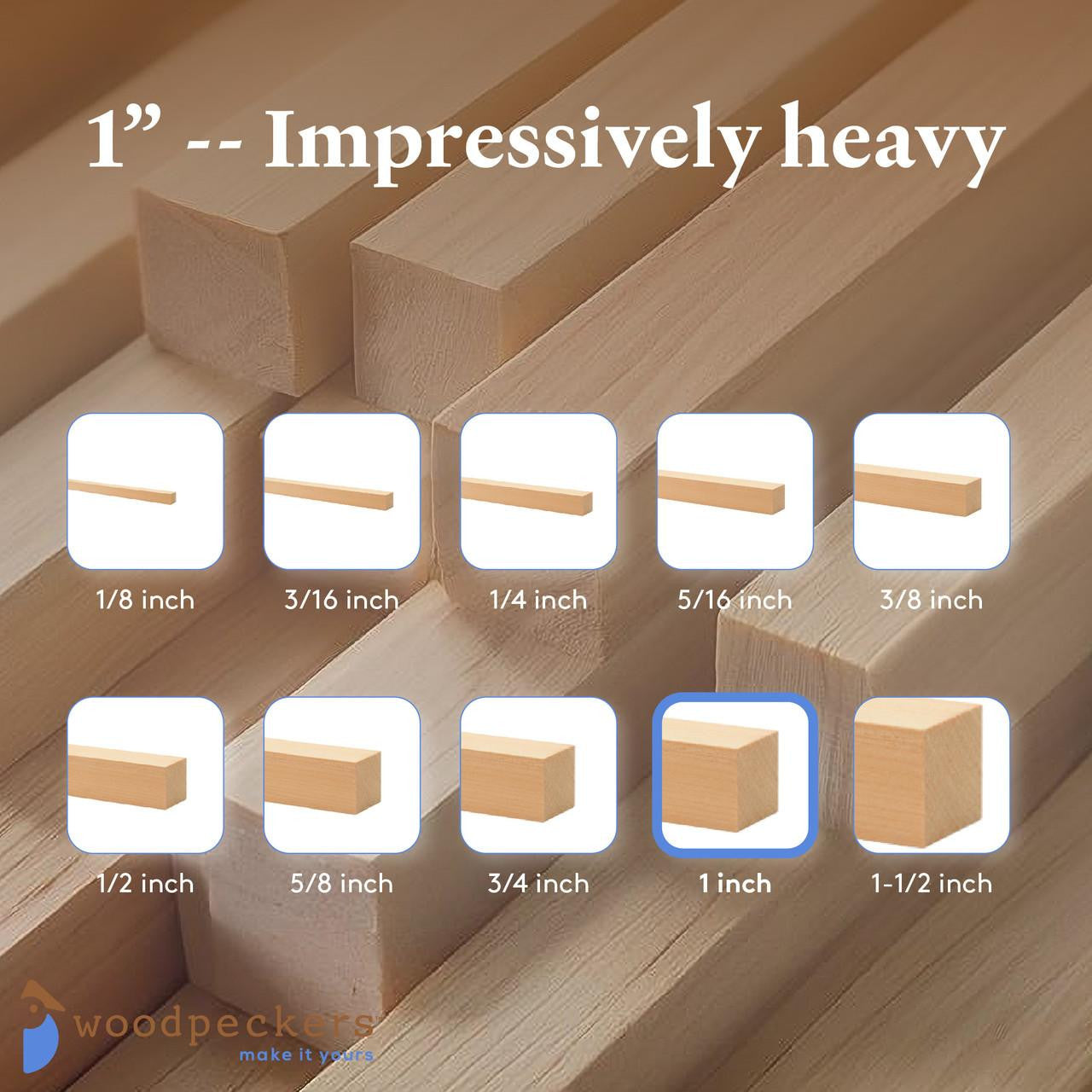 Woodpeckers Crafts 1" x 48" Square Dowel