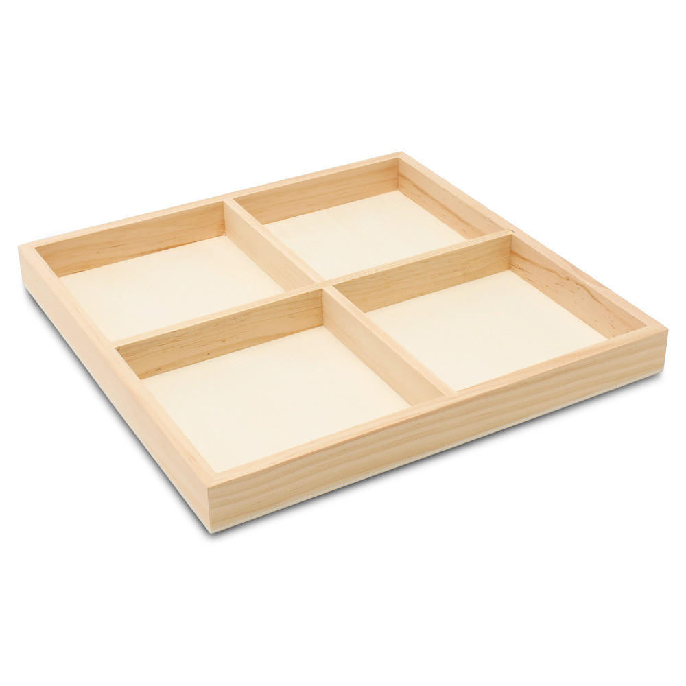 10 x 10 Square 4-Section Tray