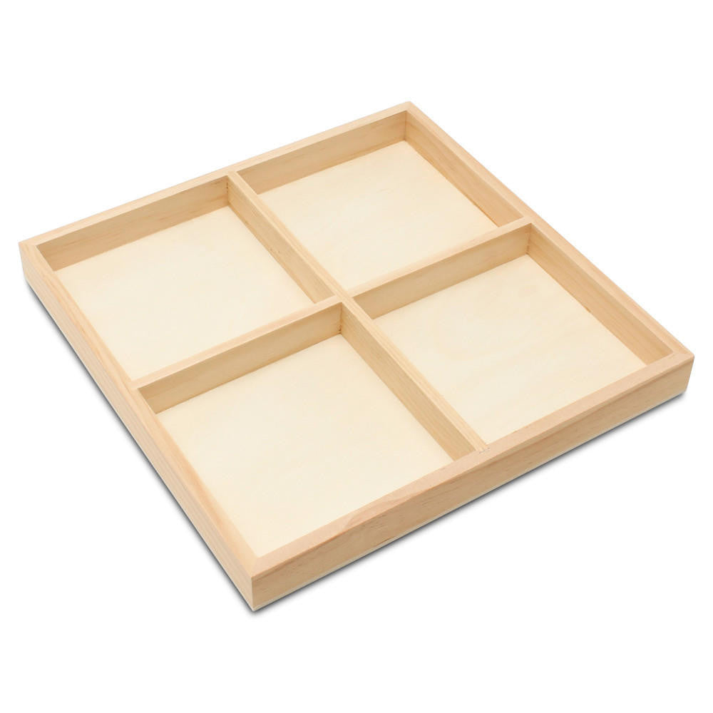 10 x 10 Square 4-Section Tray