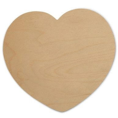 Woodpeckers Crafts 11-1/4" Heart Wooden Cutout, 11-1/4" X 10" X 1/8"