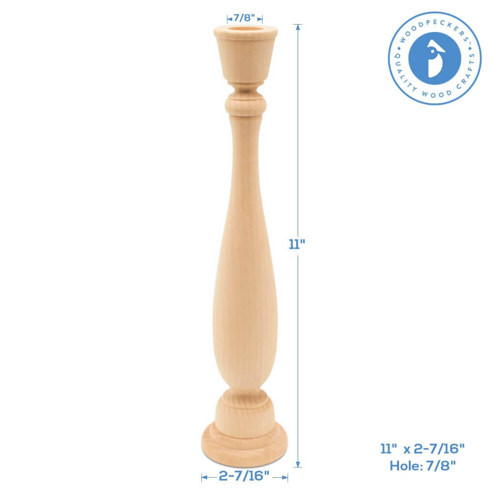 Woodpeckers Crafts 11" Candle Stick