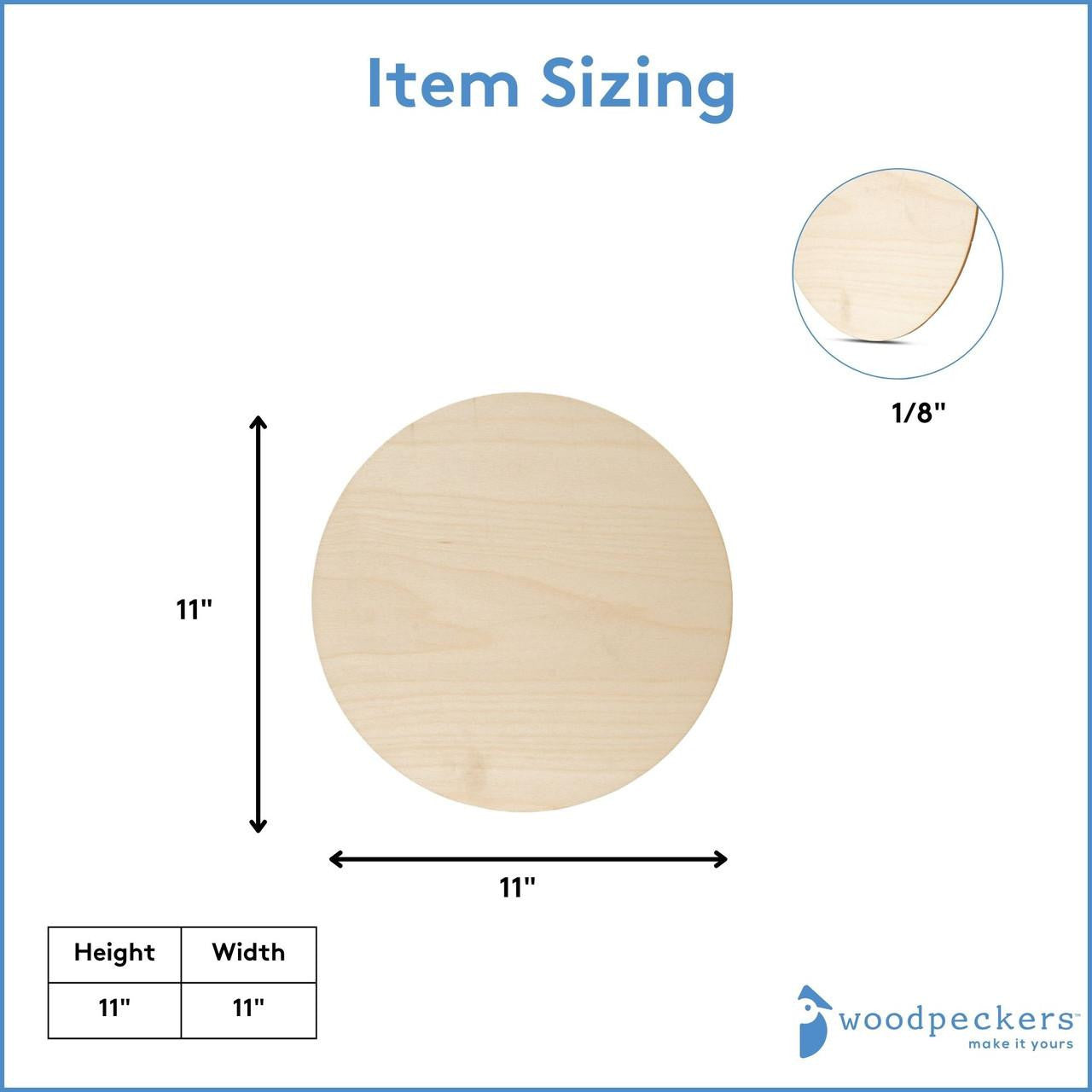 Woodpeckers Crafts 11" Circle Wood Cutout
