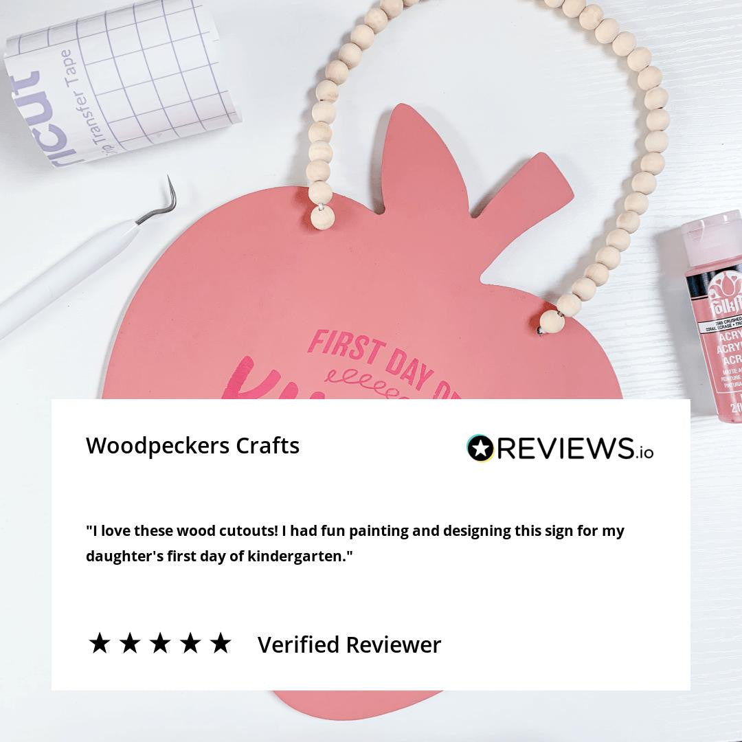 11.5" Wood Apple Cutout, 11.5" x 10" x 1/4"