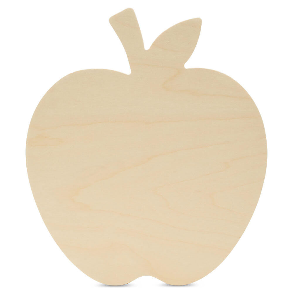 11.5" Wood Apple Cutout, 11.5" x 10" x 1/4"