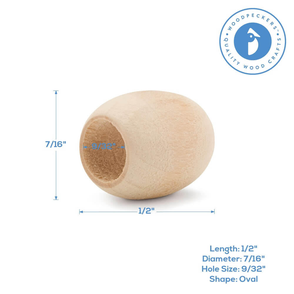 Woodpeckers Crafts 1/2" Barrel Bead