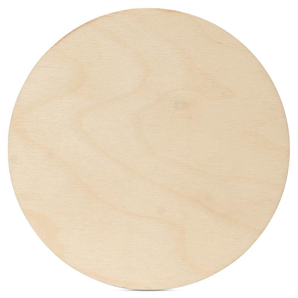 Woodpeckers Crafts 12" Circle Wooden Cutout, 1/4" Thick, Dark Edged