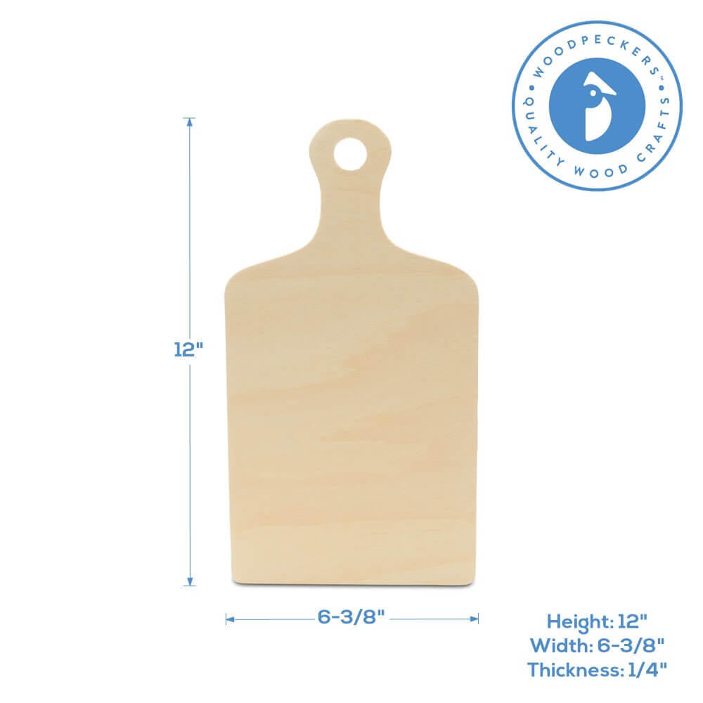 Woodpeckers Crafts 12" Cutting Board Shape With Handle