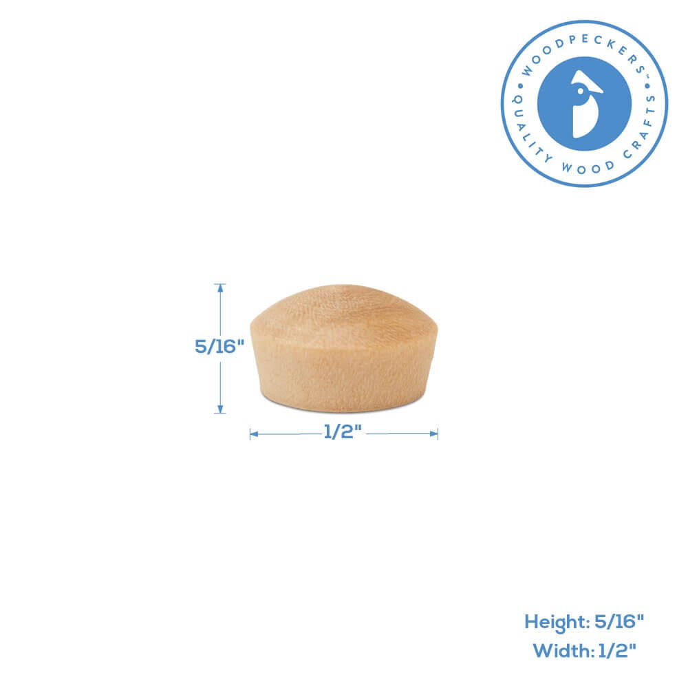 1/2" Maple Roundhead Plug