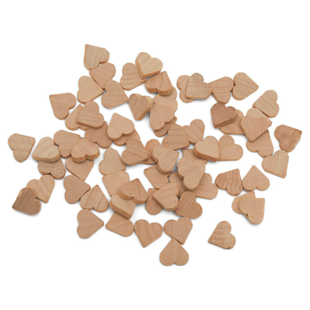 Woodpeckers Crafts 1/2" Miniature Wooden Heart Cutout, 1/8" thick