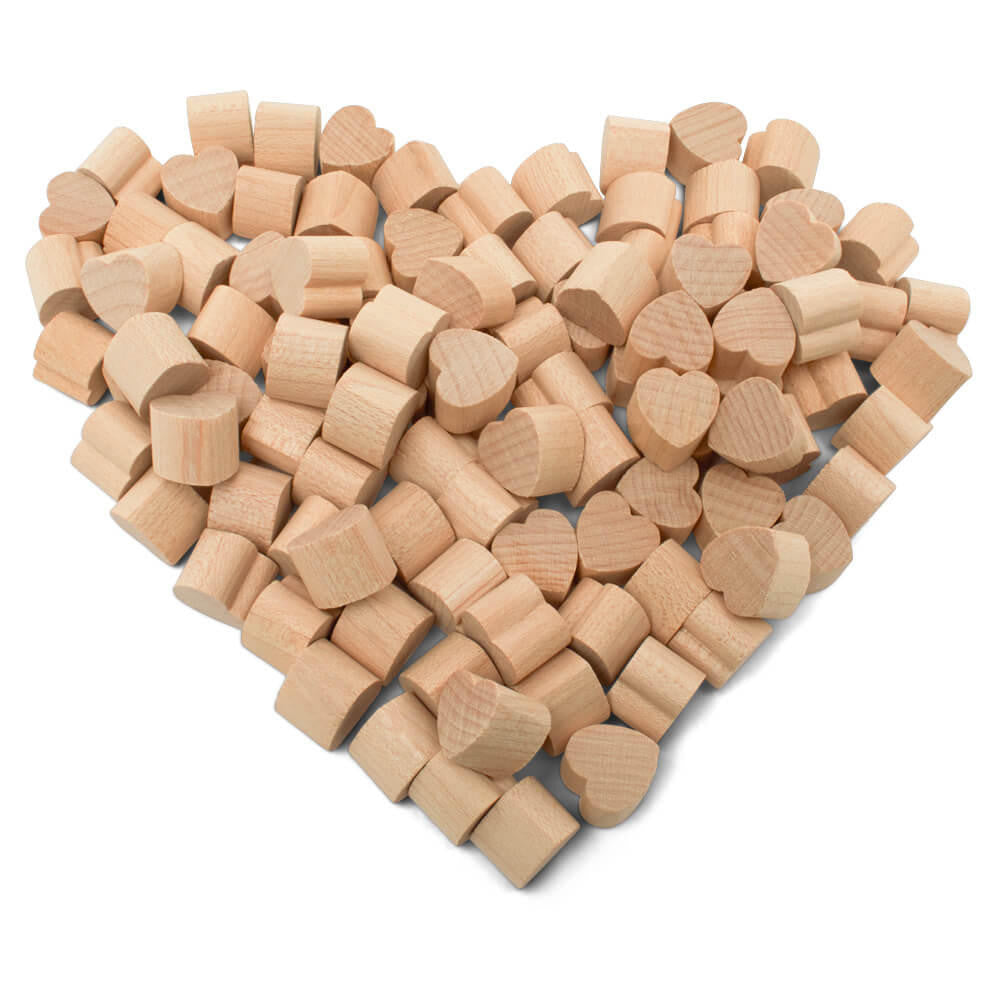 Woodpeckers Crafts 1/2" Miniature Wooden Heart Cutout, 3/8" thick