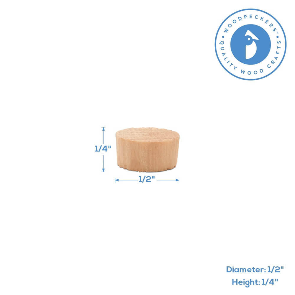 1/2" Oak Flathead Plug