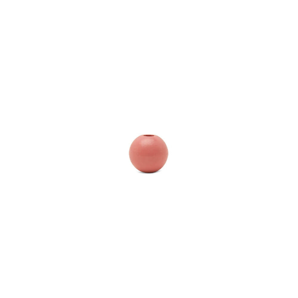 1/2" Pink Wooden Bead, with 5/32" Hole