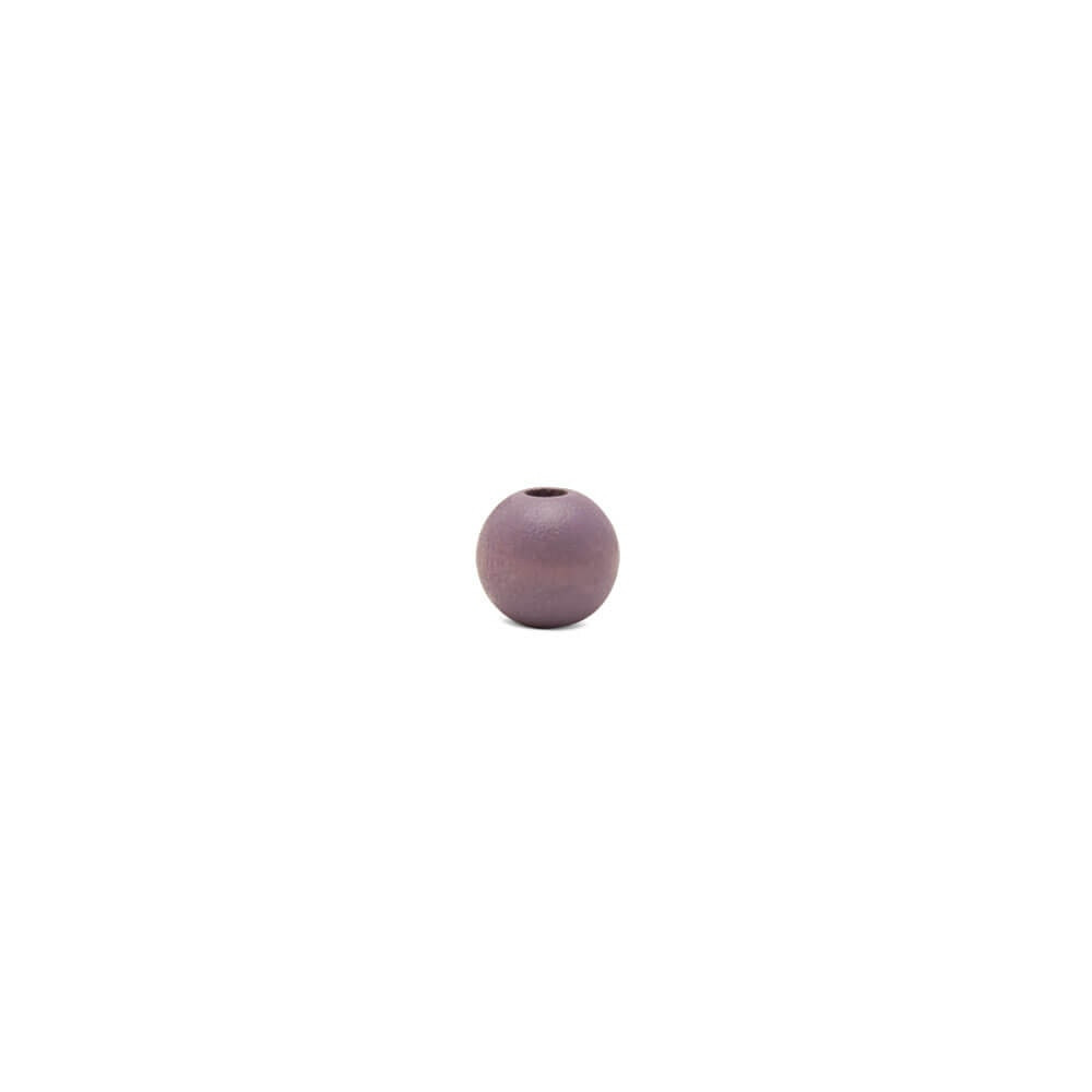 1/2" Purple Wooden Bead, with 5/32" Hole