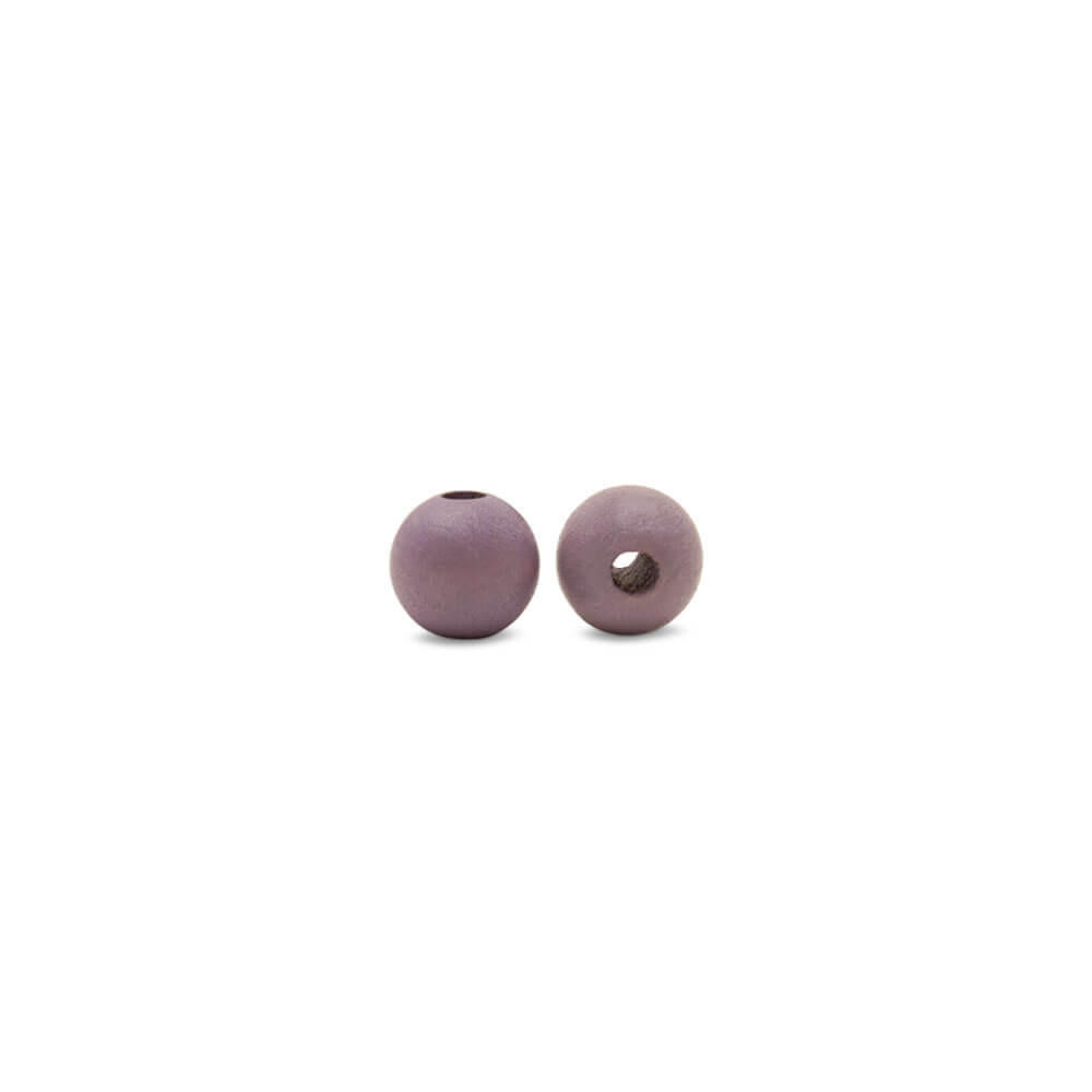 1/2" Purple Wooden Bead, with 5/32" Hole
